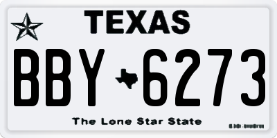 TX license plate BBY6273