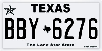 TX license plate BBY6276