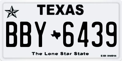 TX license plate BBY6439