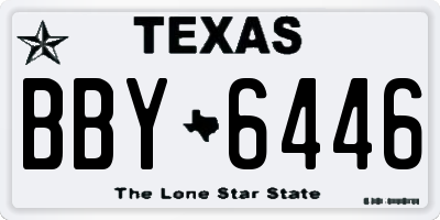 TX license plate BBY6446