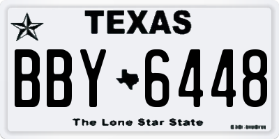 TX license plate BBY6448