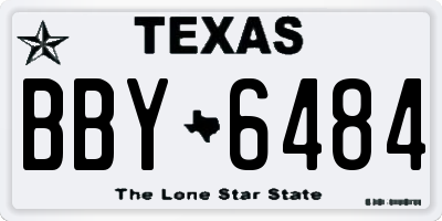 TX license plate BBY6484