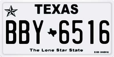 TX license plate BBY6516