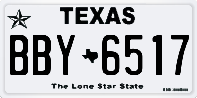 TX license plate BBY6517