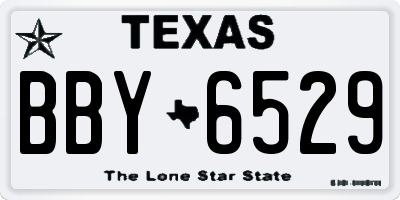 TX license plate BBY6529