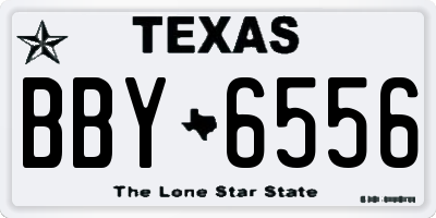 TX license plate BBY6556
