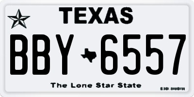 TX license plate BBY6557