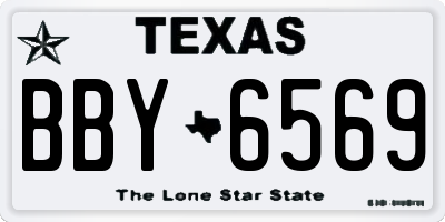 TX license plate BBY6569