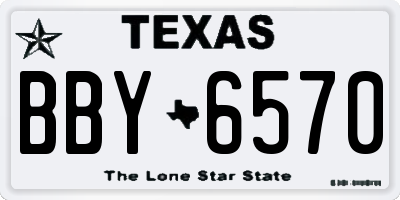TX license plate BBY6570