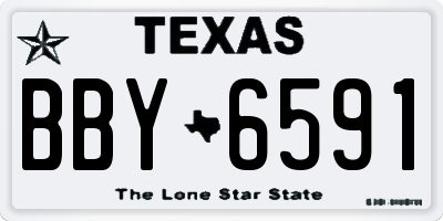 TX license plate BBY6591