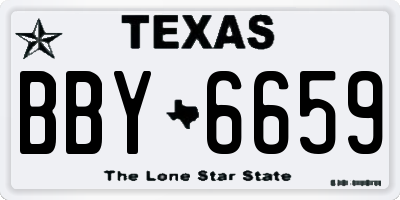 TX license plate BBY6659