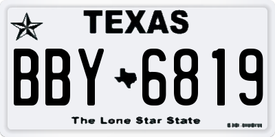 TX license plate BBY6819