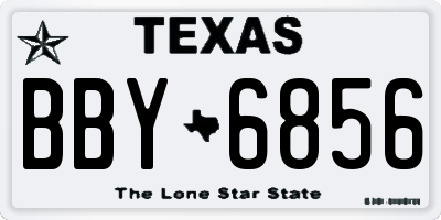 TX license plate BBY6856