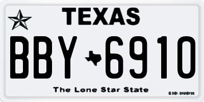 TX license plate BBY6910