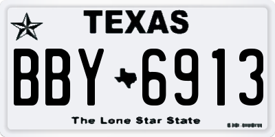 TX license plate BBY6913