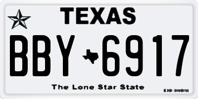 TX license plate BBY6917