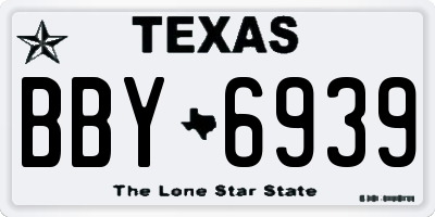 TX license plate BBY6939