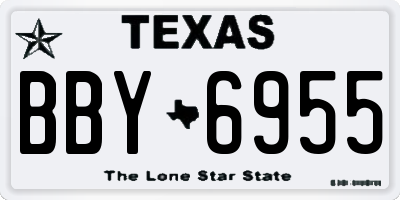 TX license plate BBY6955