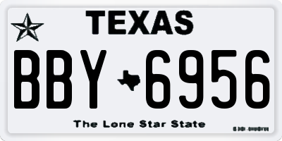 TX license plate BBY6956