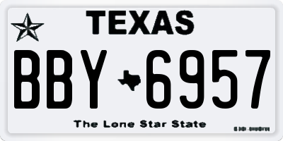TX license plate BBY6957