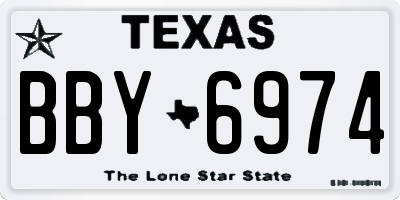 TX license plate BBY6974