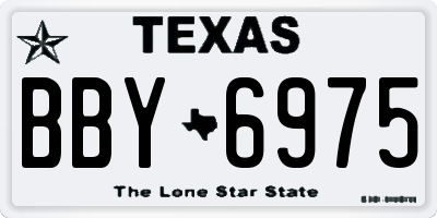 TX license plate BBY6975