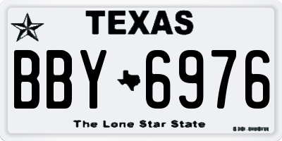 TX license plate BBY6976