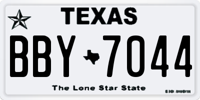 TX license plate BBY7044