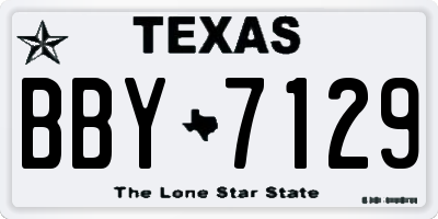 TX license plate BBY7129