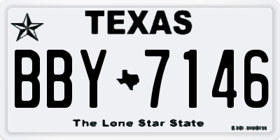 TX license plate BBY7146