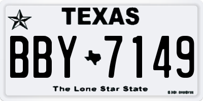 TX license plate BBY7149