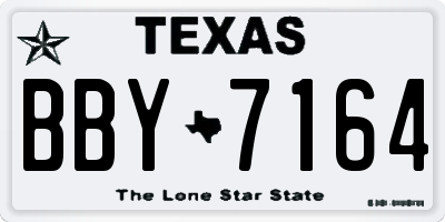 TX license plate BBY7164