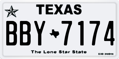 TX license plate BBY7174