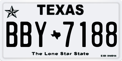 TX license plate BBY7188