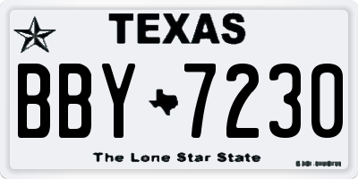 TX license plate BBY7230