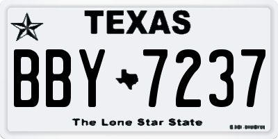 TX license plate BBY7237