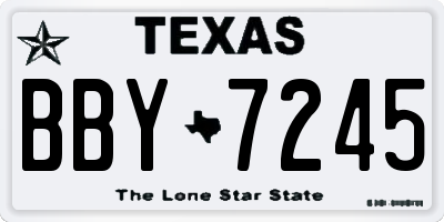 TX license plate BBY7245