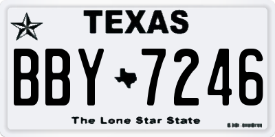 TX license plate BBY7246