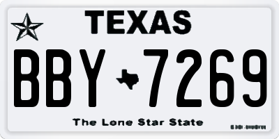 TX license plate BBY7269