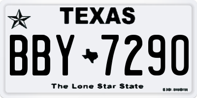 TX license plate BBY7290
