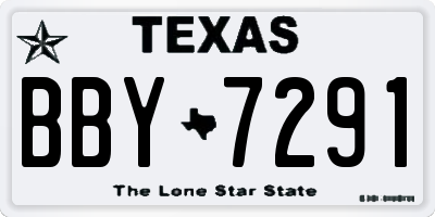 TX license plate BBY7291