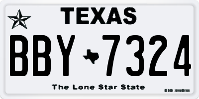 TX license plate BBY7324