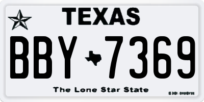 TX license plate BBY7369