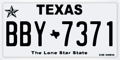 TX license plate BBY7371