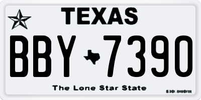 TX license plate BBY7390