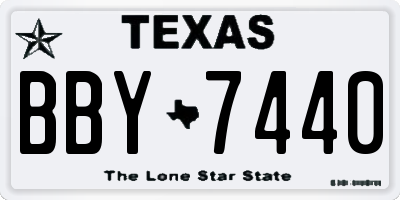 TX license plate BBY7440