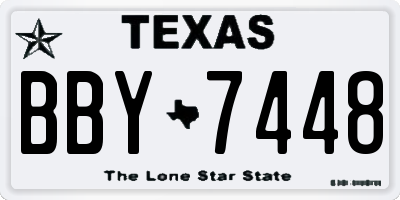 TX license plate BBY7448