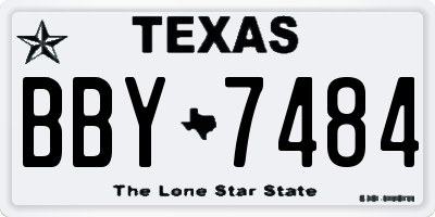 TX license plate BBY7484