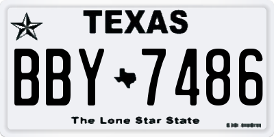 TX license plate BBY7486