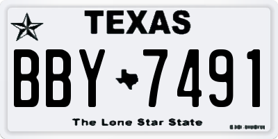 TX license plate BBY7491